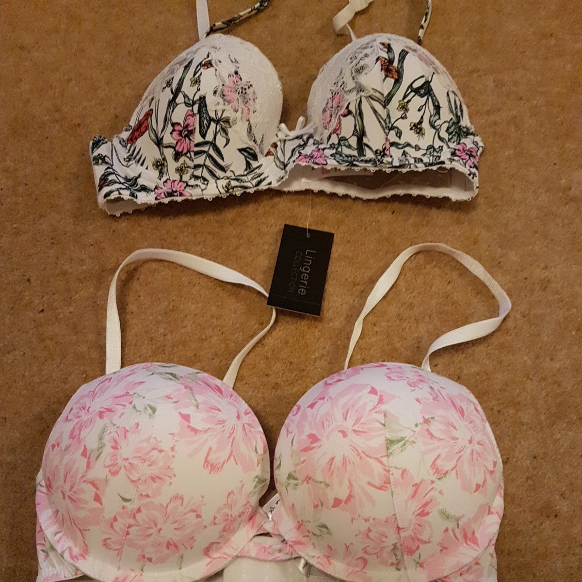 2x 32C Padded Bras Floral From Matalan