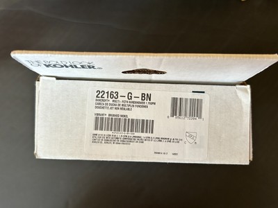 New Kohler 22163-G-BN Bancroft Handshower Showerhead Brushed Nickel 1.75 GPM M1