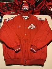 Vintage Nike Jacket Ohio State University Buckeyes Mens XL Embroidered 90 s Wool