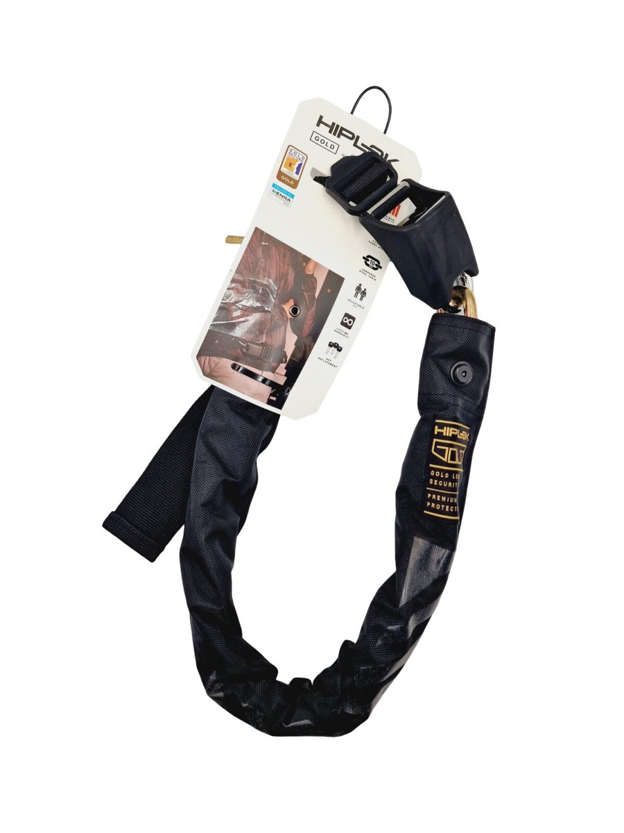 Hiplok Gold Maximum Security Wearable Chain Lock Bike Black UK