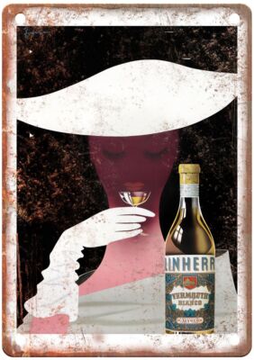 1950 Liquor Poster Retro Look Retro Look Reproduction Metal Sign E1425