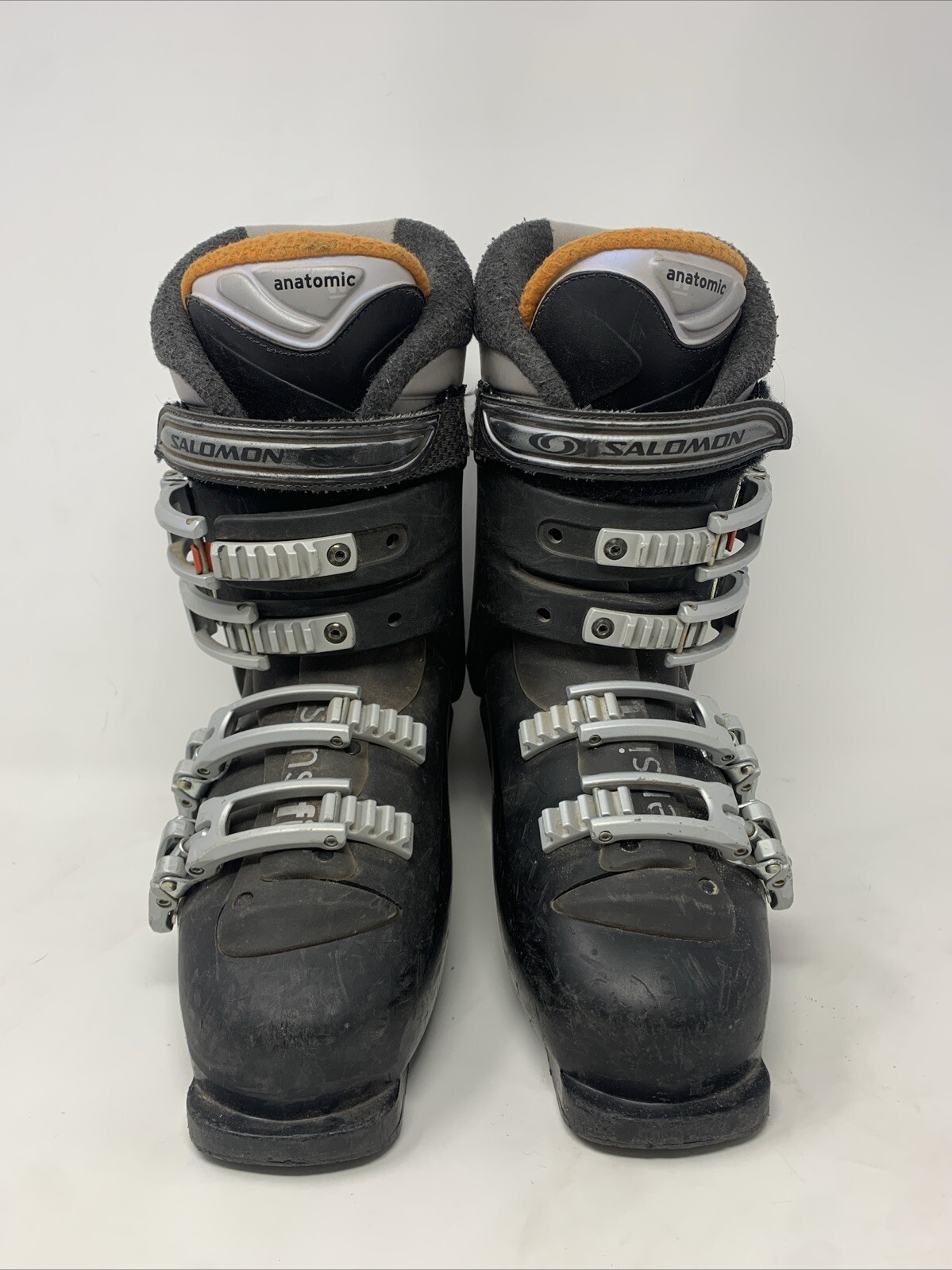 Scarponi da sci Salomon Performa 7.0 da donna taglia US 7 5.5 24.5 neri e argento EUR 39