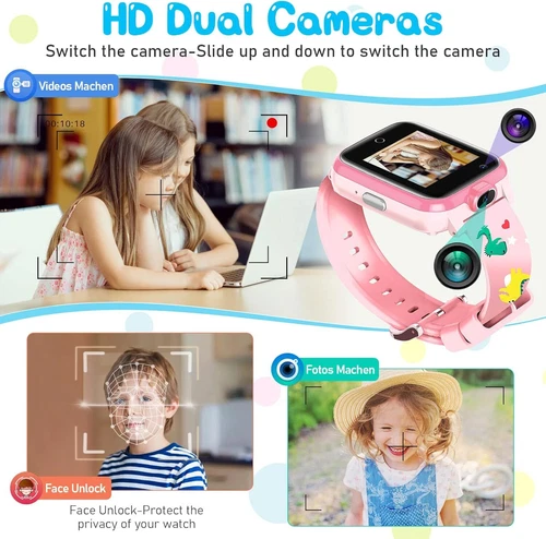 Kids 4G Smart Watchs Camera GSM Tracker SOS LBS Call Phone Game Watches Boy Girl - Bild 27 von 78