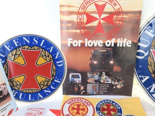 Excellent JOB LOT Obsolete Vintage Ambulance Ephemera, Patches, Decals, Stickers - 第 3/14 張圖片