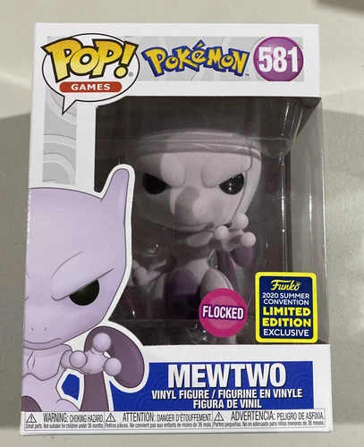 Funko Pop! Games Pokemon Mewtwo (Flocked) Summer Convention Exclusive #581