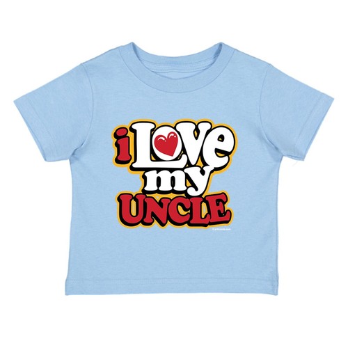 XtraFly Apparel Youth Toddler Love My Uncle Boy Girl Kids Child Crewneck T-Shirt - Picture 7 of 10