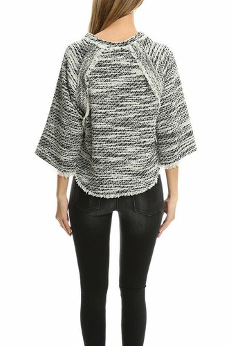 IRO Licia Sweater Size 36 4 Tweed Black 