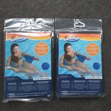 2 SwimWays Noodle SlingBlue Mesh Floating Pool Seat New 