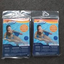 2 SwimWays Noodle SlingBlue Mesh Floating Pool Seat  New!