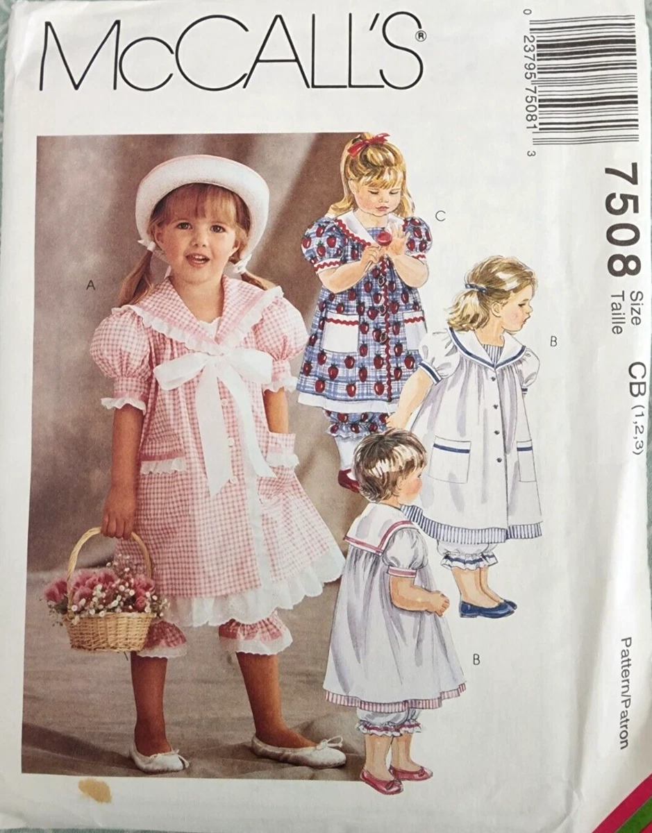 Dress Pantaloons Butterick Sewing Pattern 3272 Girls 2 3 4 Cut Its  Enchanting | eBay