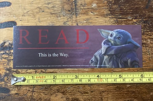 RARE! Grogu Baby Yoda READ The Way Mandalorian Library Promo Star Wars Bookmark
