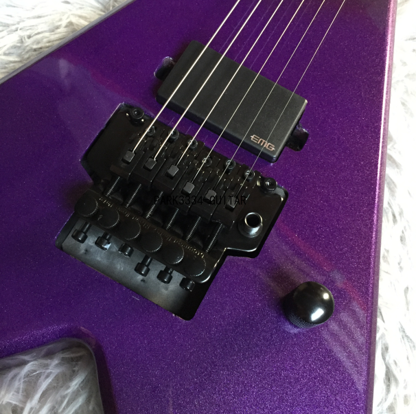 Solid Body Electric Guitar Purple BC Special V Black Hardware FR Bridge