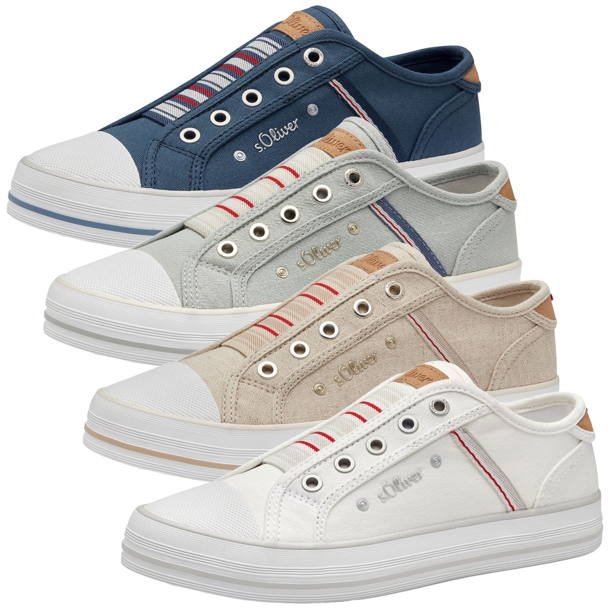 Slip On Sportschuhe Damen Damen Canvas Sneaker Slipper Slip On