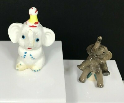 エレファント Hagen Renaker Vintage White Elephant Japan & Hagen Renaker Elephant Porcelain