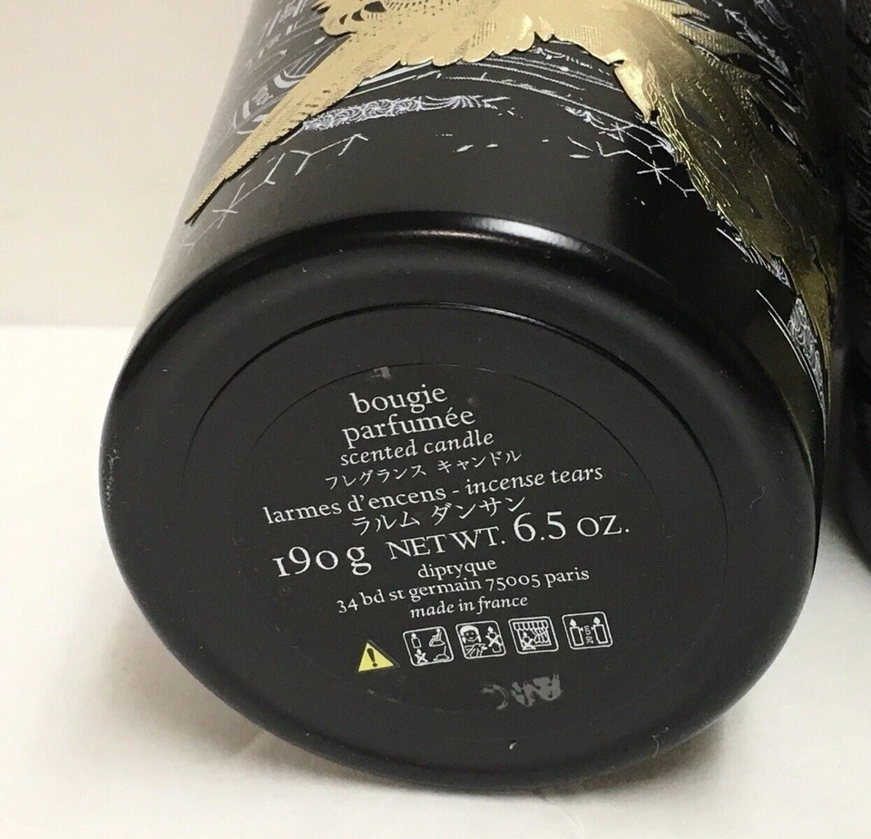 JUEGO DÍPTICO 3 VELAS X 190g BOSQUE ESMERILADO,NARANJA ARDIENTE,LÁGRIMAS DE INCIENSO FRANCIA Foto 4 de 4