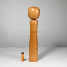 Master JITSUTARO SUSUMAGO Kina-Kina Kokeshi NAMBU School Japan 1979 12" (K458)