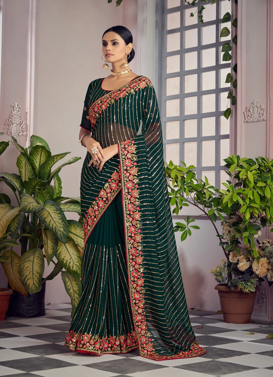 Georgette party wear saree deals