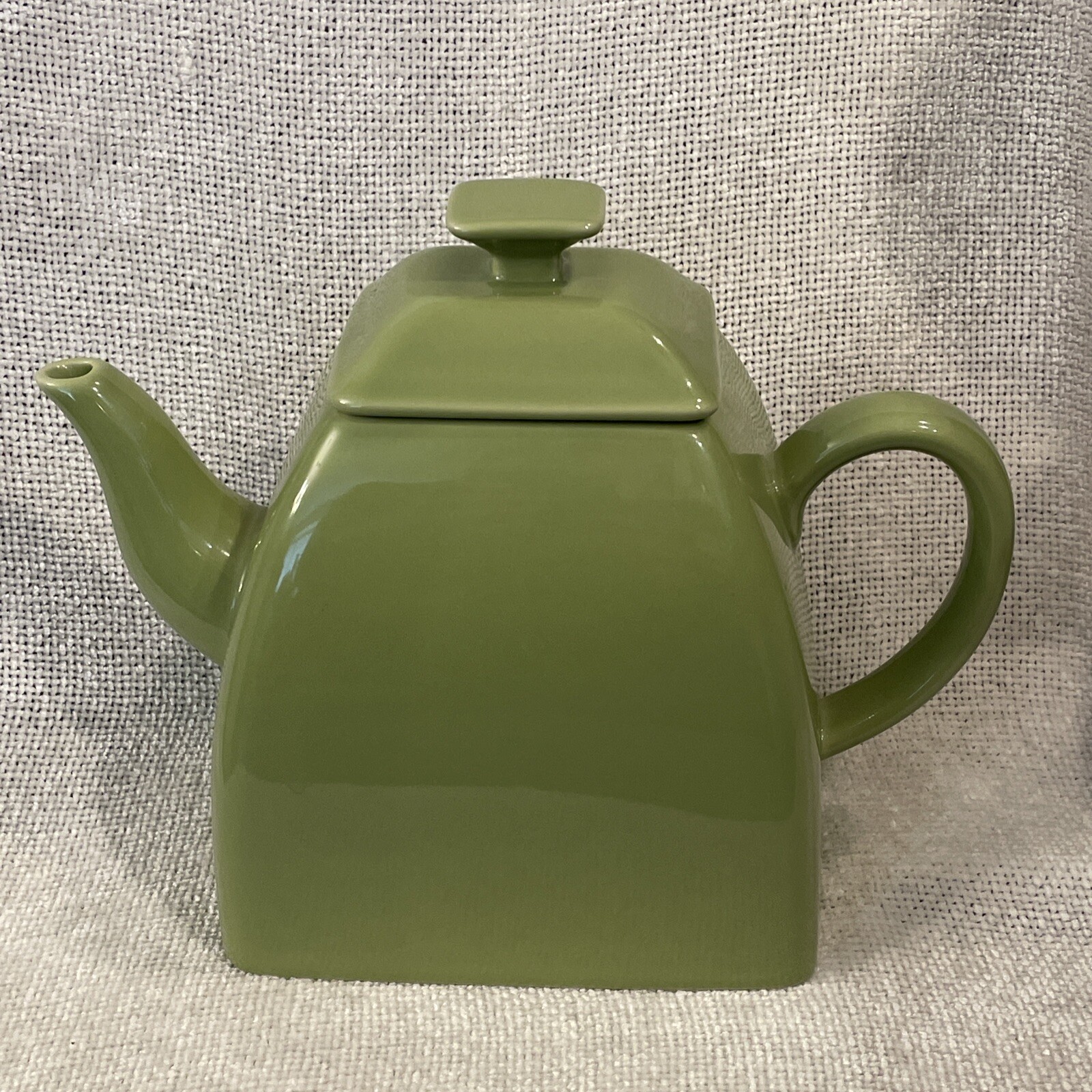 Pot Moss Green Squared 4 Cups 92-tp14c Euc 2003 Vtg