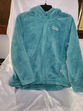 Magellan Outdoors Girls XL Green Fleece Zip Up Hooded Jacket