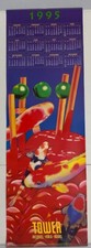 TOWER RECORDS 1995 poster / calendar  Condition: VERY FINE-NEAR MINT
