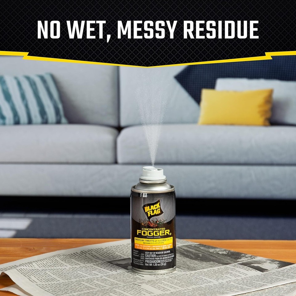 6 Can Fogger Bomb Insect Killer Bug Flies Roach Spider Indoor Bed Kill