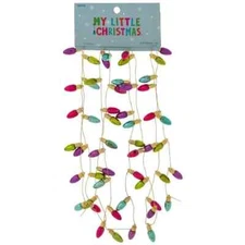 My Little Christmas Tiny Artificial Bulb Shape Ornament on a String 6ft (183cm)