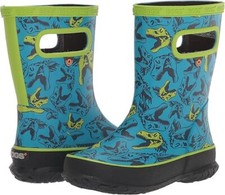 Bogs Kids Skipper Waterproof Rain Boots Cool Dinos Print Electric Blue Size 5 T