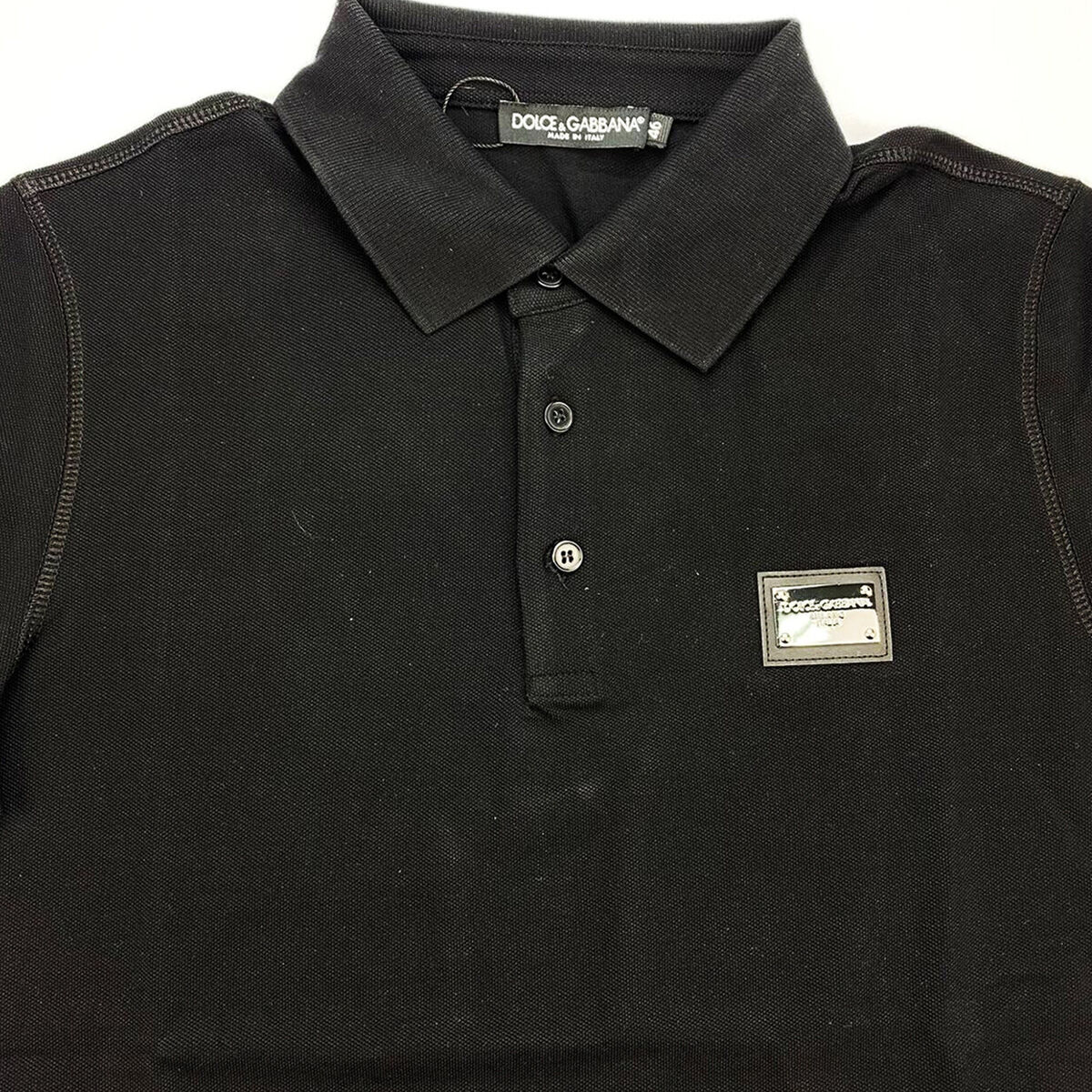 Dolce & Gabbana Men Plaque Polo Shirt T-shirt Short Sleeves Dolce & Gabbana Men Plaque Polo Shirt T-shirt Short Sleeves