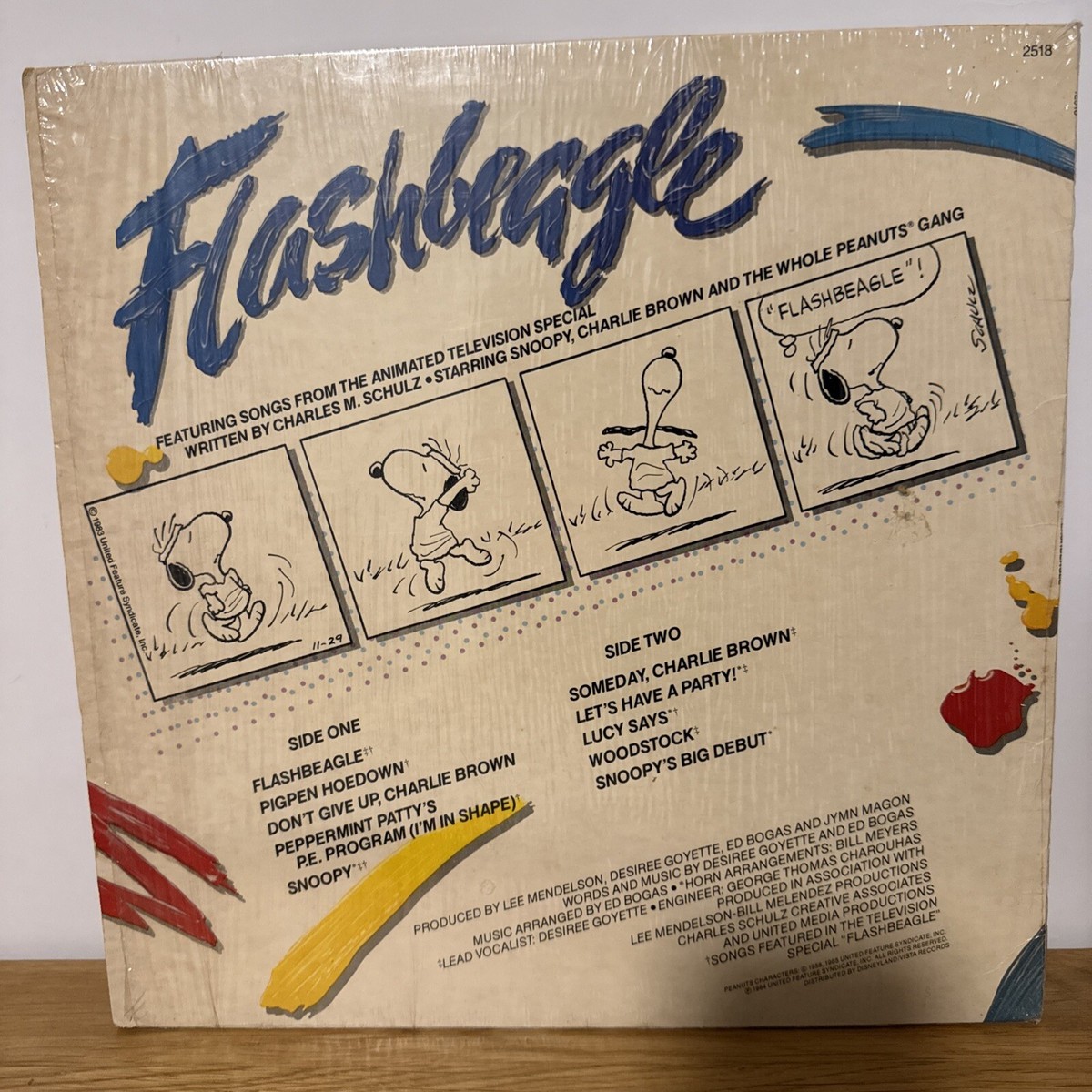 VINYL RECORD LP FLASH BEAGLE SONGS FROM ANNIMATED TV SPECIAL