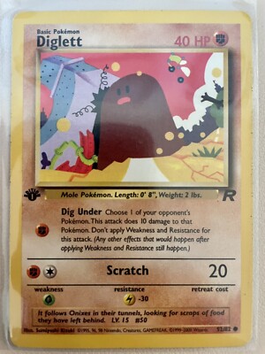 Pokémon TCG Diglett Team Rocket 52 Regular 1st Edition Common LP | eBay