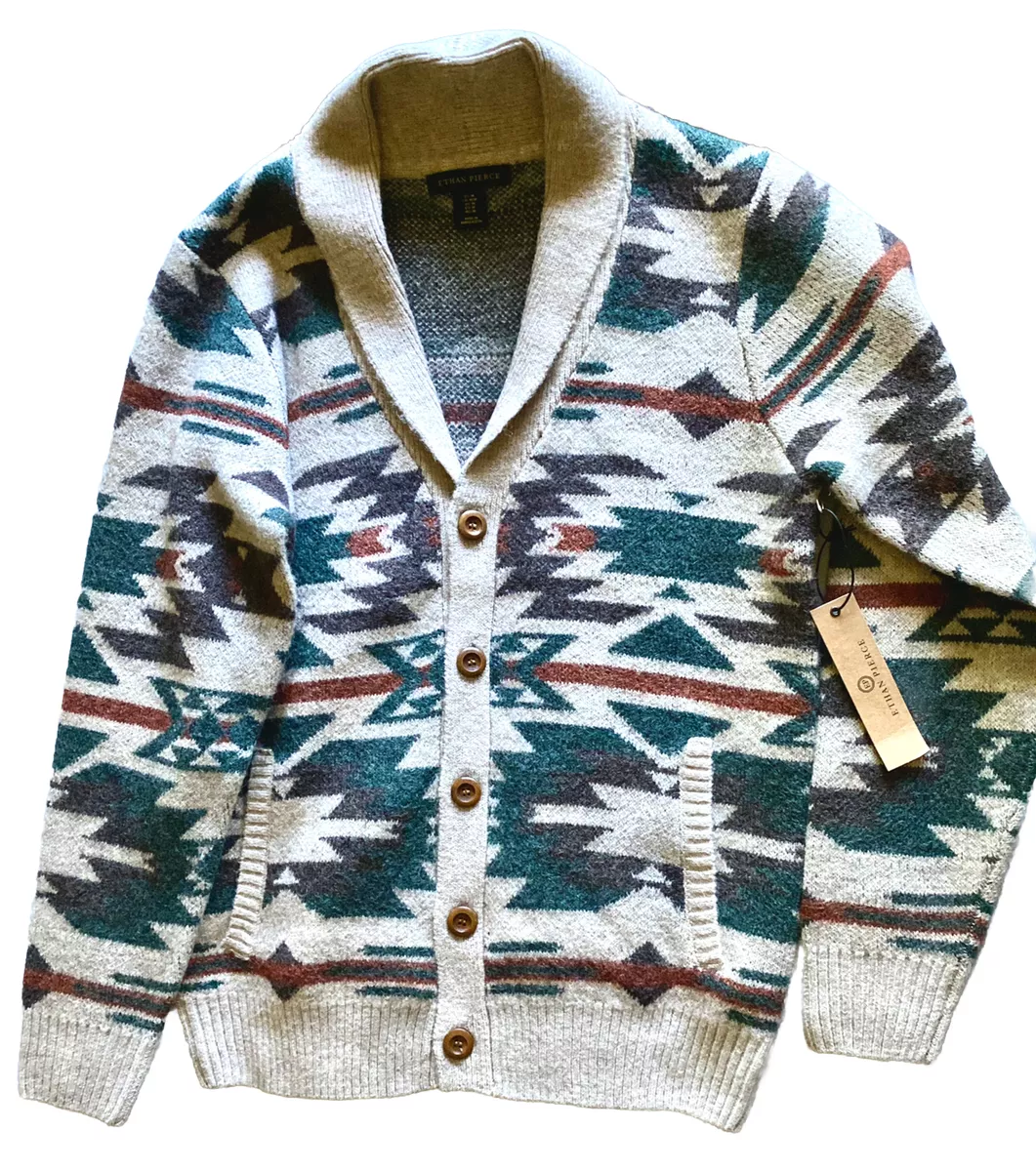Aztec cardigan mens clearance