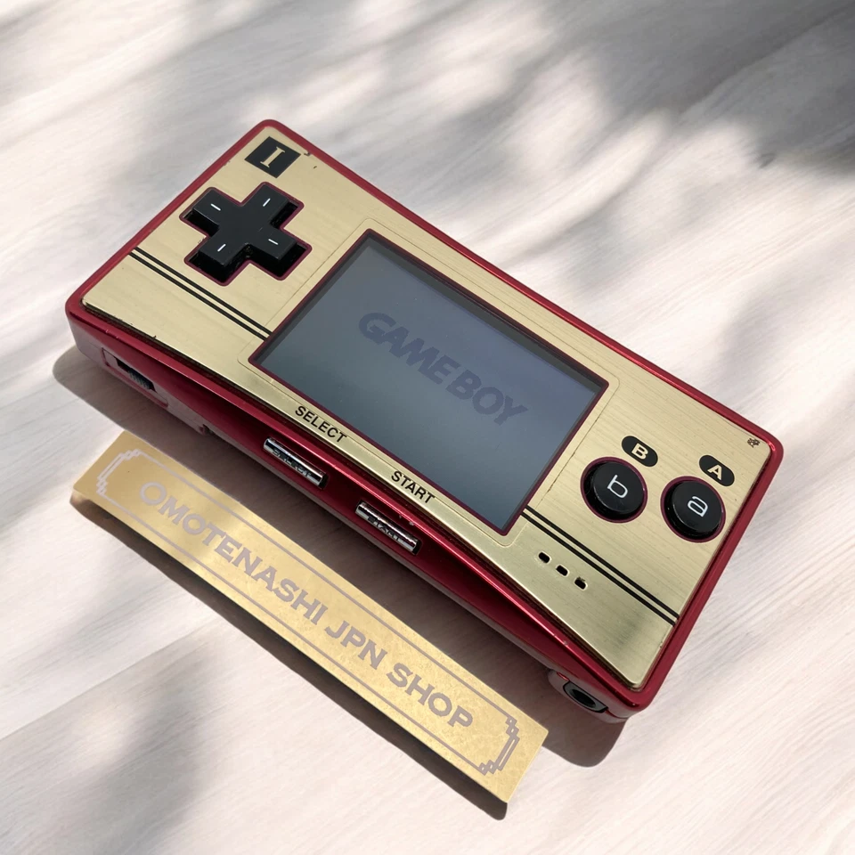 Nintendo Game Boy Micro Console Famicom Version HAPPY MARIO 20th Working - Image 2 of 4