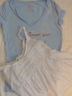 Girls Lot 2 Tops Size S P American Eagle Outfitters Summer T Top Blouses