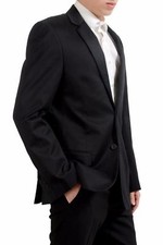 Just Cavalli "Glam Label" Men's Stretch Tuxedo Blazer Sport Coat US 46 IT 56