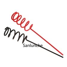 1Pcs Black Red Fishing Rod Pole Holder Insert Ground Spiral Metal Stand Support 