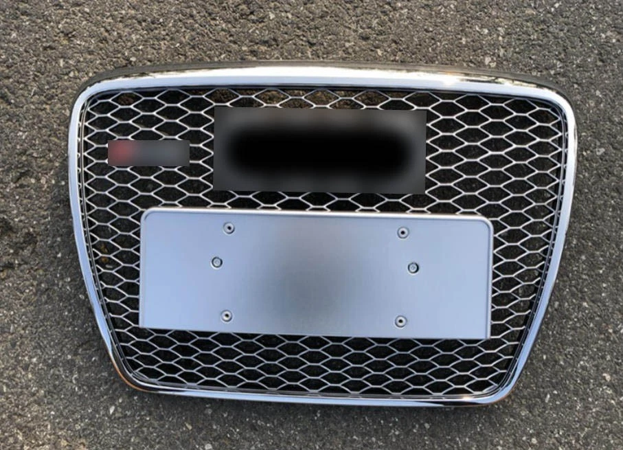 Parrilla delantera plateada para Audi A6 S6 RS6 C6 2005-2006-2007-2011 Foto 4 de 4