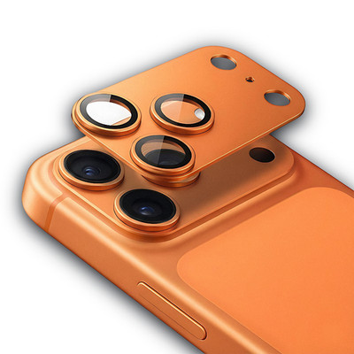 Lumiare Tech Camera Lens Protector iPhone 17 Pro Max Cosmic Orange Aluminum 9H