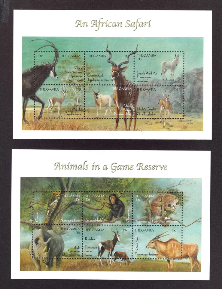 M28998 Gambia 2000 Wildlife Set X32 +X4m/s UMM Sg 3338/70 Cat £42 - image 2 of 4