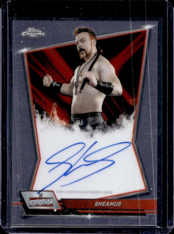 2026 Topps Chrome WWE Sheamus Red Brand Auto Autograph #RBA-SHE