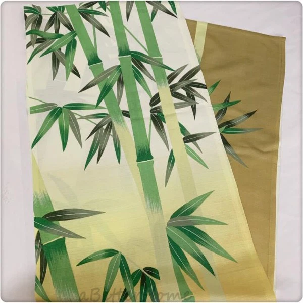 Tapiz divisor de puerta de casa con estampado de bambú verde NUEVO Foto 2 de 4