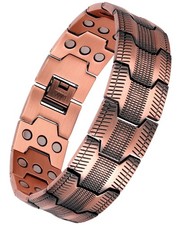 Copper Bracelet for Men, 3X Strength Magnetic Therapy Cooper Bracelet with Po...