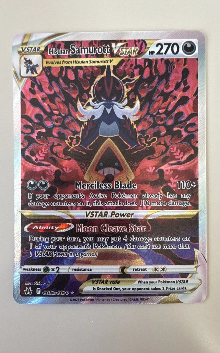 hisuian samurott vstar pokemon card - 102/189 Full Art/Hisuian Samurott Vstar (GG52)