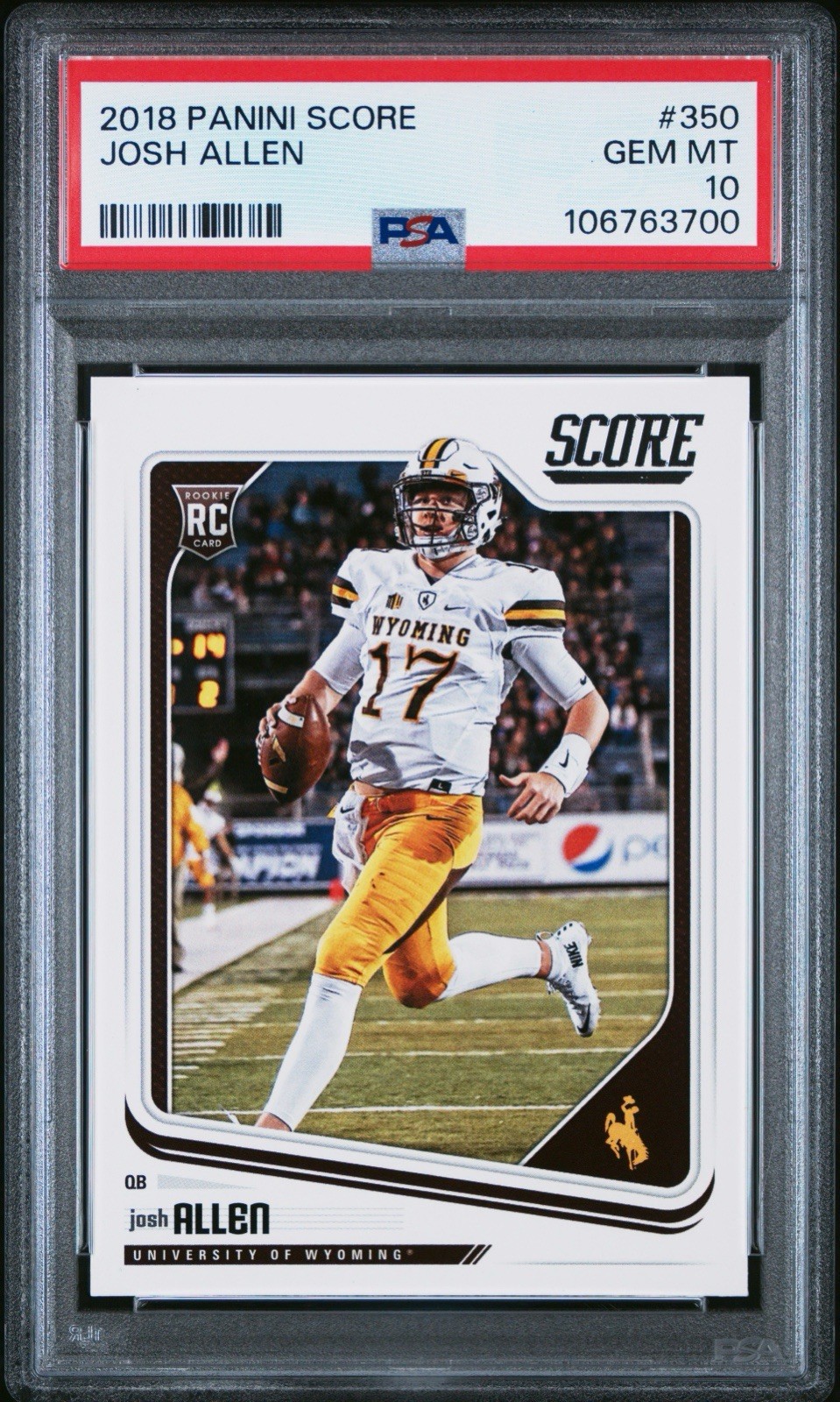 PSA GEM MINT 10 💎 Josh Allen 2018 Panini Score #350 Buffalo Bills RC Rookie