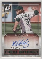2016 Panini Donruss New Breed Auto Green 5/99 RJ Alvarez #NB-RA Auto 0a6