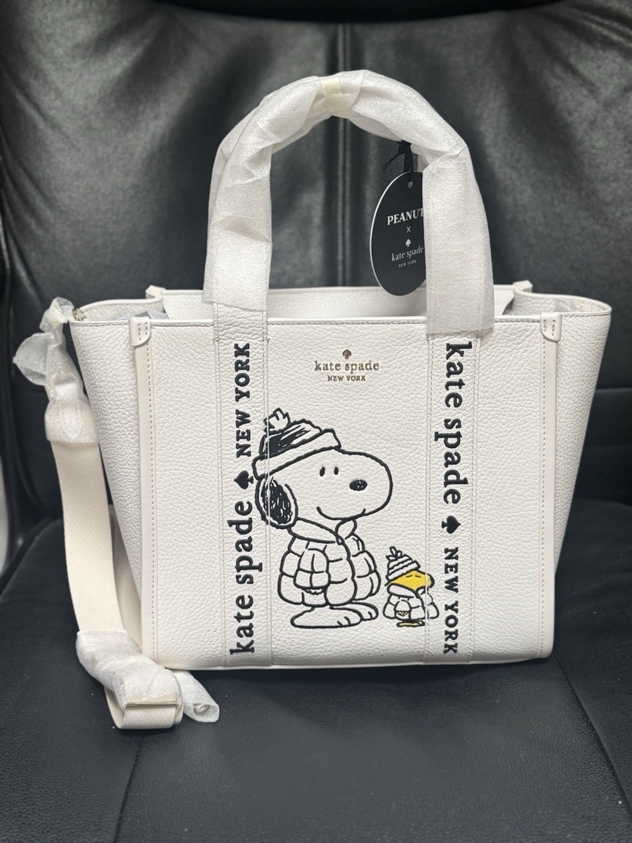 NWT Kate Spade X Peanuts Snoopy Kip Small Tote Pebbled Leather in