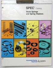 1988 Associated Spring SPEC Catalog Stock Springs And Spring Washers 4400