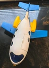 Vintage 1980 Fisher Price Little People Jet Airplane 933 Blue & Yellow