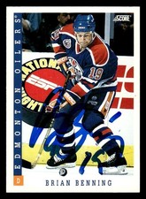 1993 Score Hockey #64 Brian Benning Signed Autograph (no COA) *d2