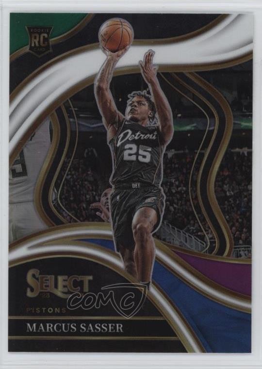 2023-24 Panini Select Courtside Green White Purple Prizm Marcus Sasser #292 d4v