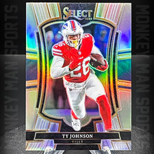 2025 Select - Ty Johnson - #186 PRIZM SILVER BILLS MINT